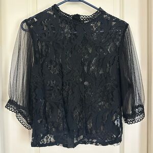 Elegant Black Lace Top